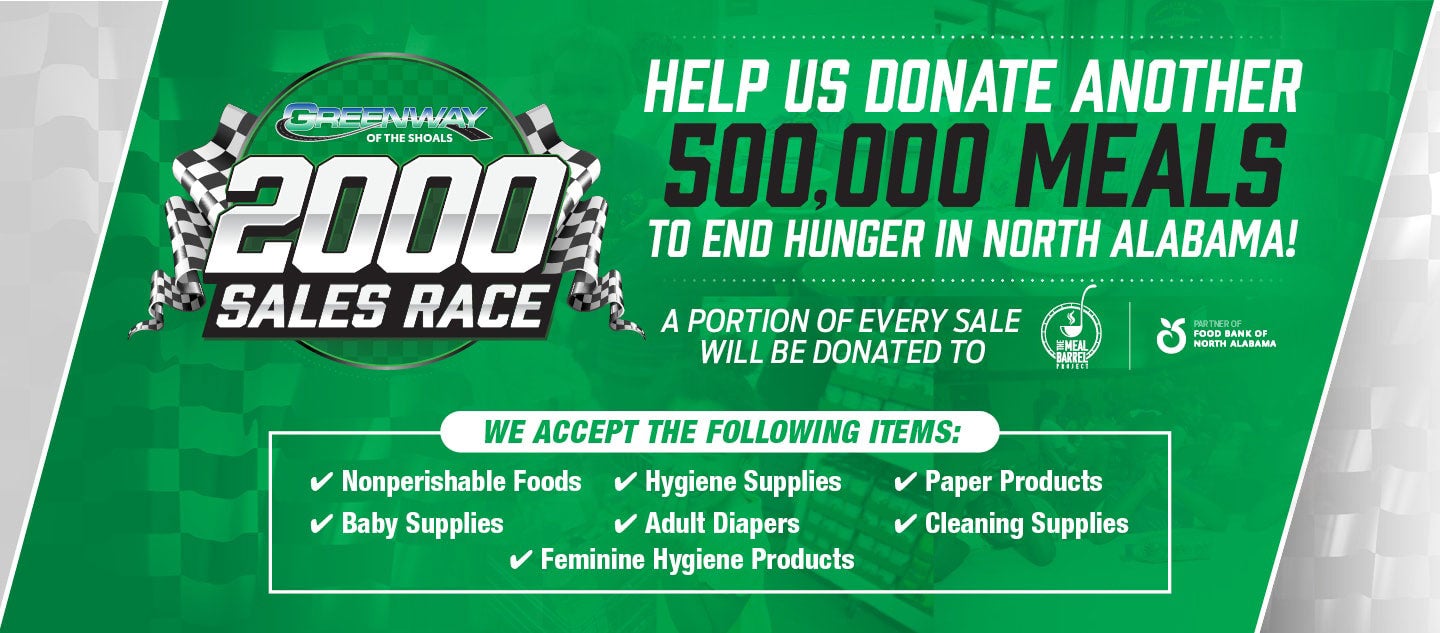 Help us donate another 500,000 meals to end hunger in North Alabama | Greenway of the Shoals Group in Tuscumbia AL